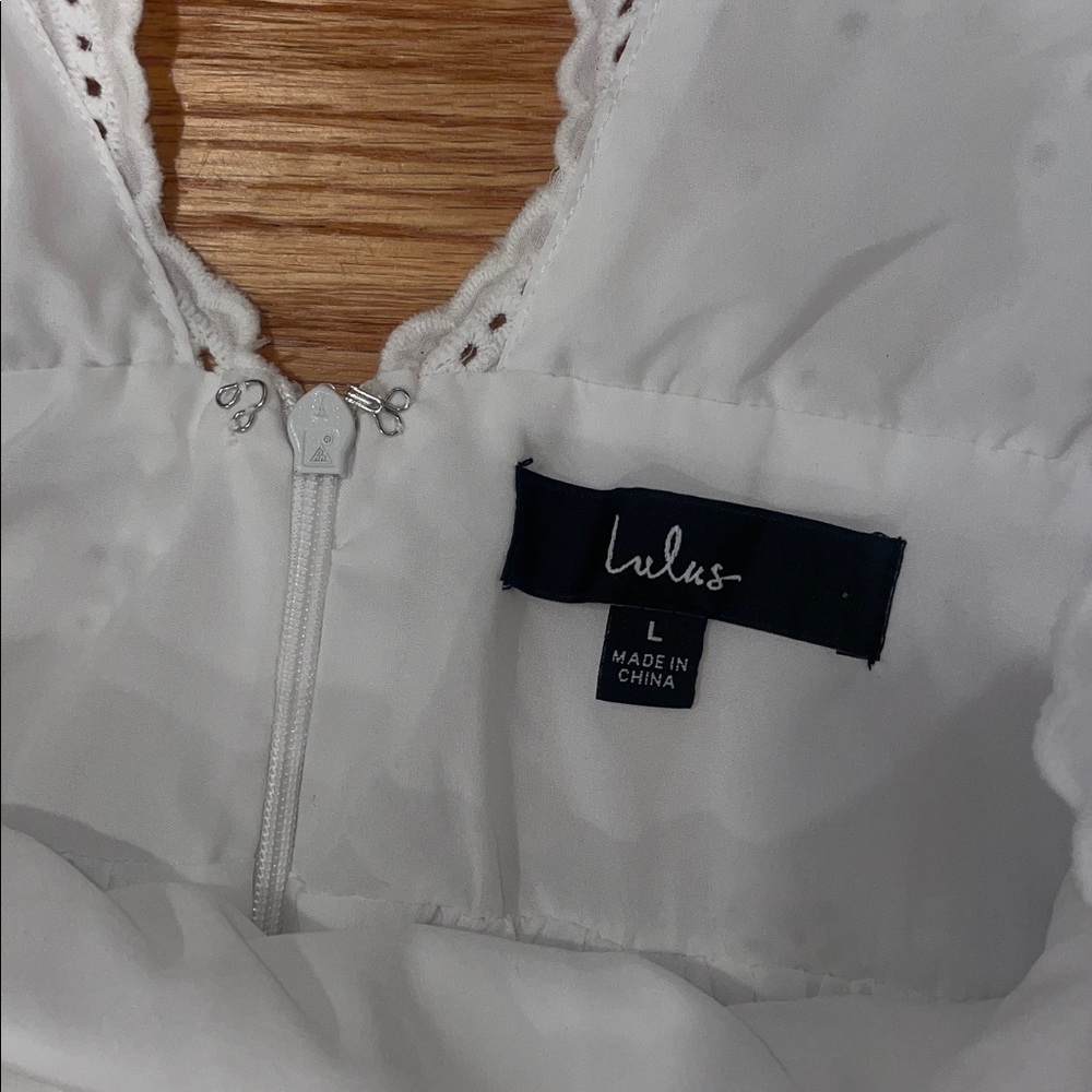 Lulus white tiered midi dress - Picture 4 of 5